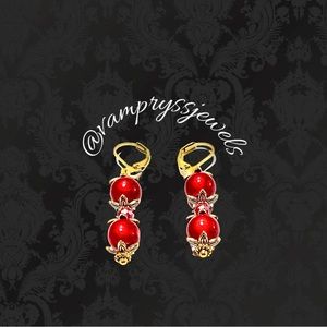 Red earrings